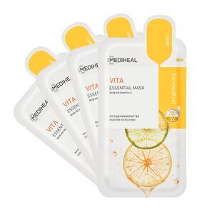 Mediheal Vita Essential Face Mask 4 Pack Vitamin Brightening Korean Sheet Mask